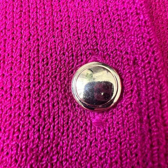 Vintage 1980's St. John Knits Fuschia Sweater - Picture 2 of 7